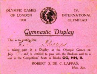 ticket olympic games 1908 london
