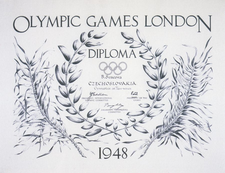 diploma olympic games 1948 london