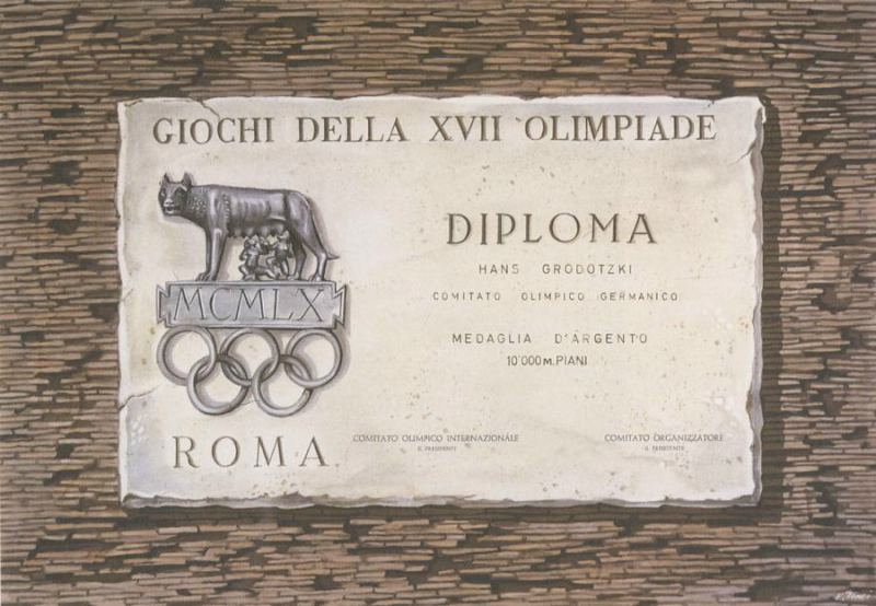 diploma olympic games 1960 rome