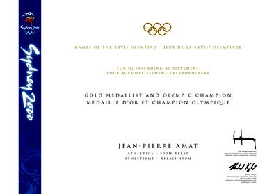 diploma olympic games 2000 sydney