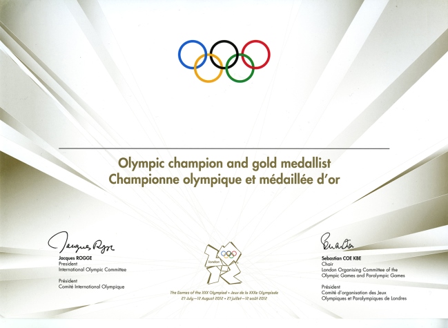 Diploma Olympic Games 2012 London