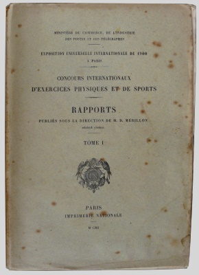 official report olympic games 1900 Paris