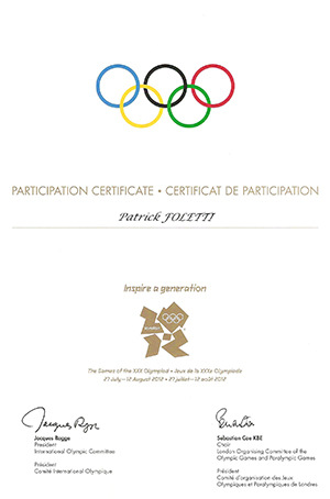 Participation Diploma Olympic Games 2012 London