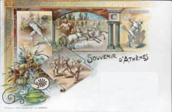 picture postcard olympic games 1896 Athens