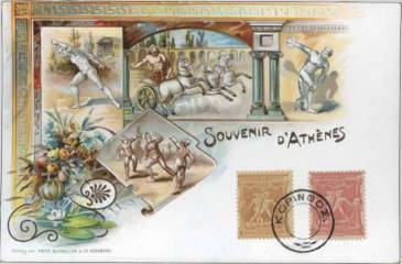 picture postcard olympic games 1896 Athens
