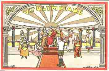 picture postcard olympic games 1920 antwerp