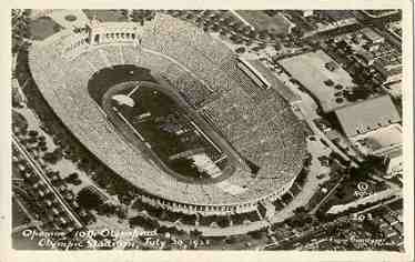 picture postcard olympic games 1932 Los Angeles