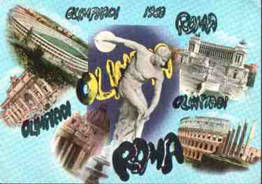 picture postcard olympic games 1960 Rome