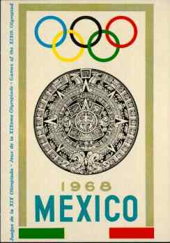 picture postcard olympic games 1968 Mexico City