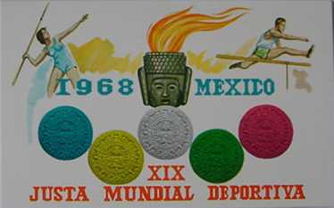 picture postcard olympic games 1968 Mexico City