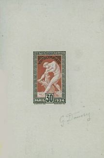 olympic games postage stamp 1924