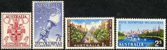 olympic games postage stamps 1956 melbourne