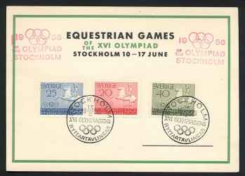 postage stamp olympic games 1956 stockholm