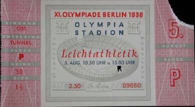 ticket olympic games 1936 berlin