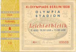 ticket olympic games 1936 berlin