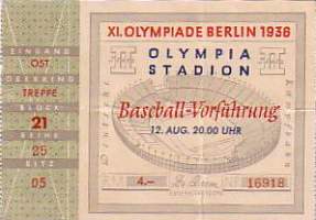 ticket olympic games 1936 berlin