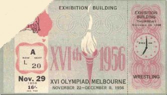 ticket olympic games 1956 melbourne