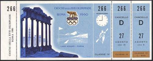 ticket olympic games 1960 rome