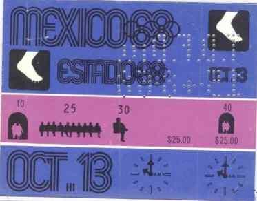 ticket olympic games 1968