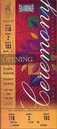 ticket olympic games 1996 atlanta