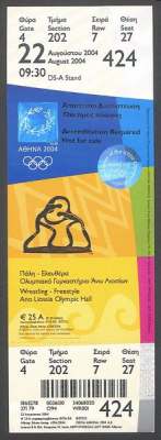 ticket olympic games 2004 athens