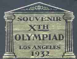 vignette olympic games 1932 los angeles