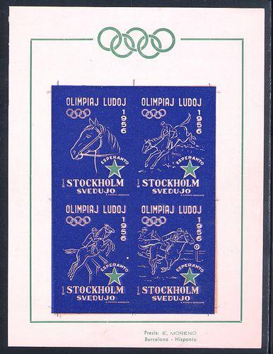 vignette olympic games 1956 stockholm