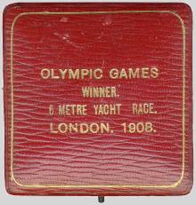 winner medal case olympic games 1908 London